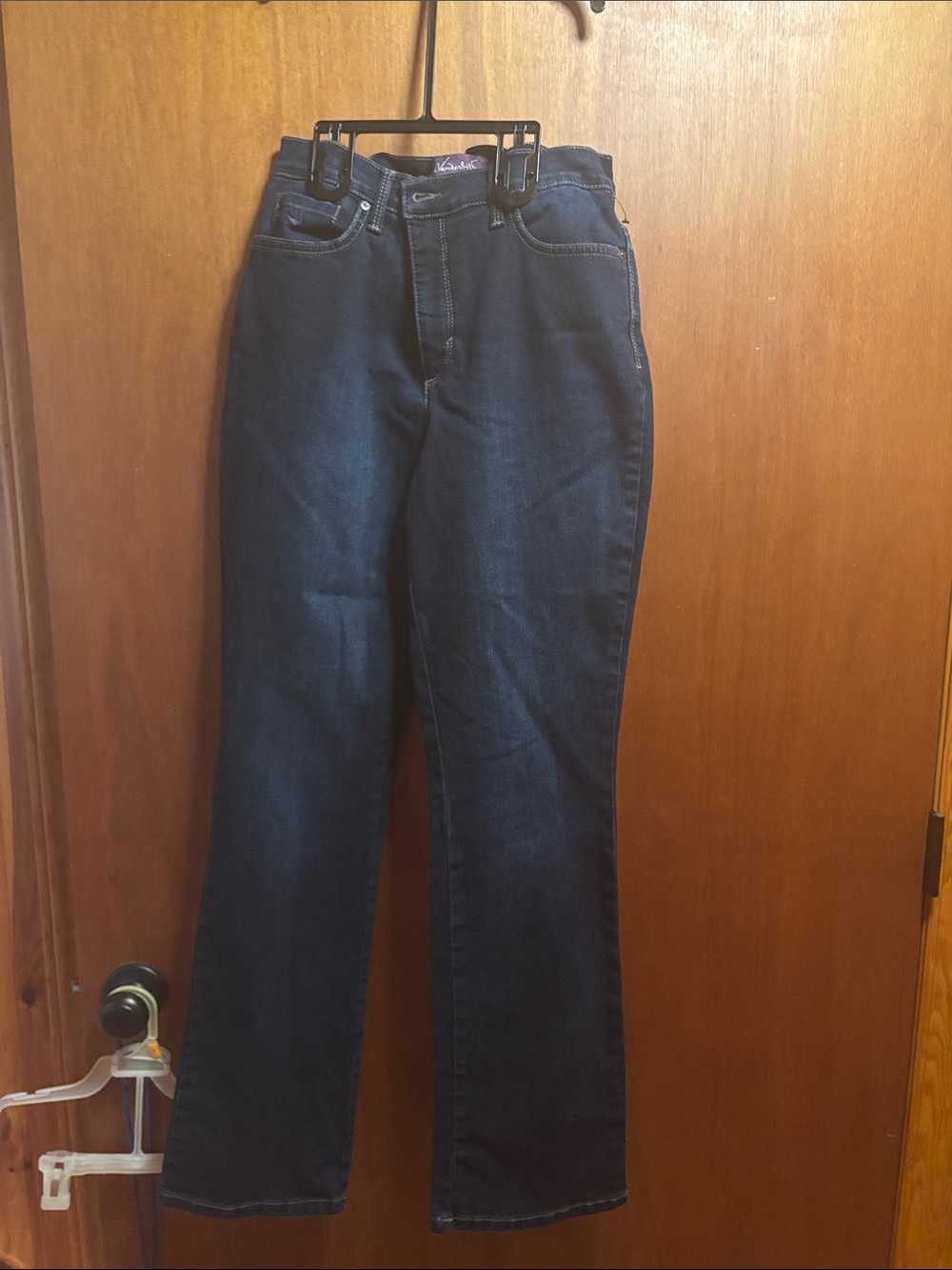 Gloria Vanderbilt Straight Leg Jeans - Dark Blue Denim